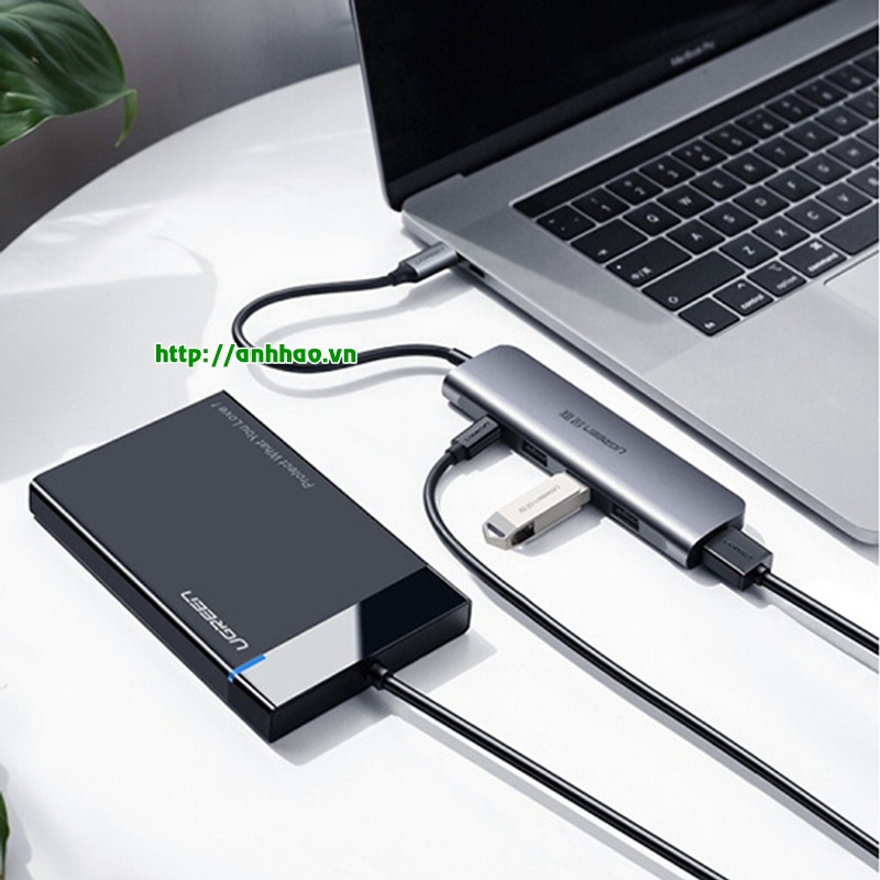 Hub mở rộng USB-C sang 4 cổng USB 3.0 Ugreen 50979 chính hãng